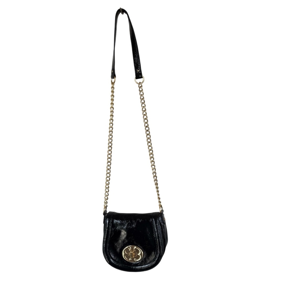 Emma Fox Black Patent Leather Crossbody